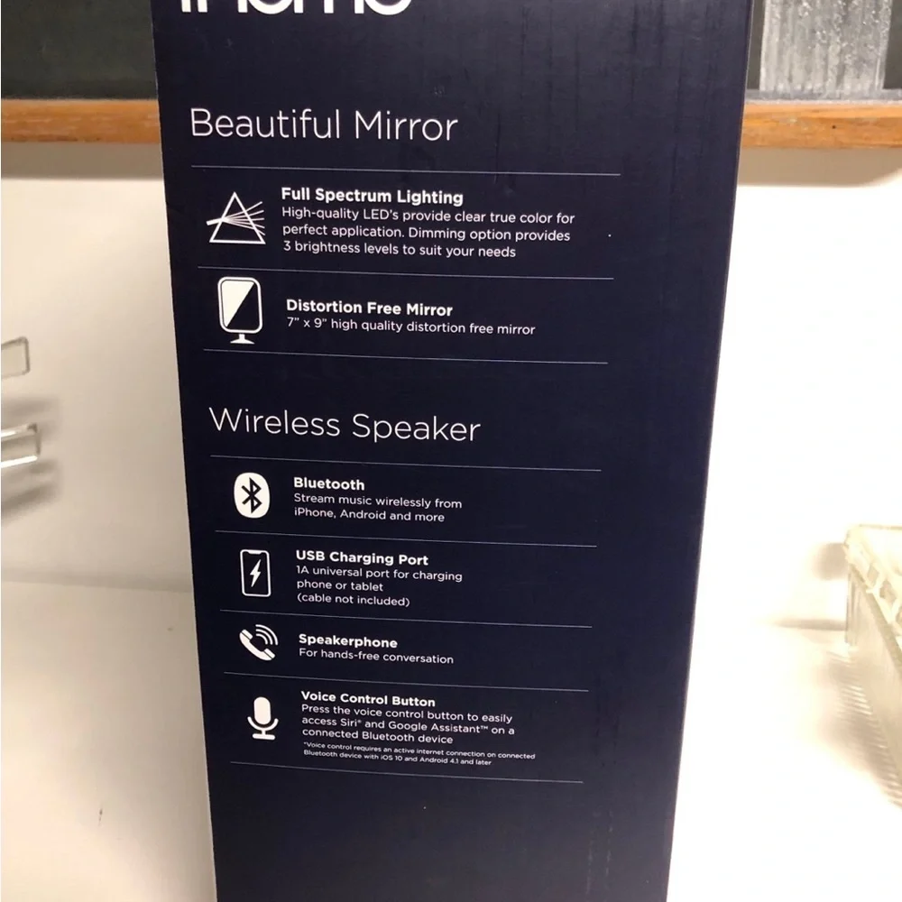 💡 iHome Vanity Mirror w/ Bluetooth, Speakerphone & USB Charging 💄